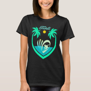Tahiti Surfing Sol Handflatan Polynesia Pacific Su T Shirt