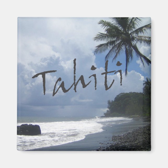 Tahiti Travel Souvenir Photo Fridge Magnets Magnet (Framsidan)