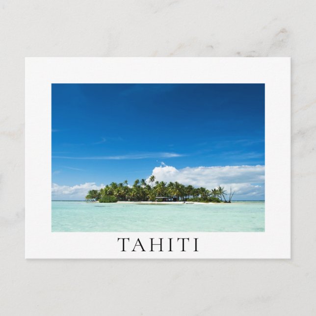Tahiti, tropical island in the pacific vykort (Framsida)
