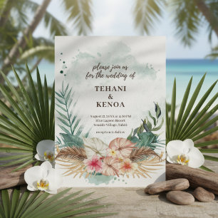 Tahiti Tropiska Beach-ön Bröllop Inbjudningar