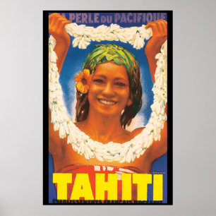 Tahiti Vintage resor Poster