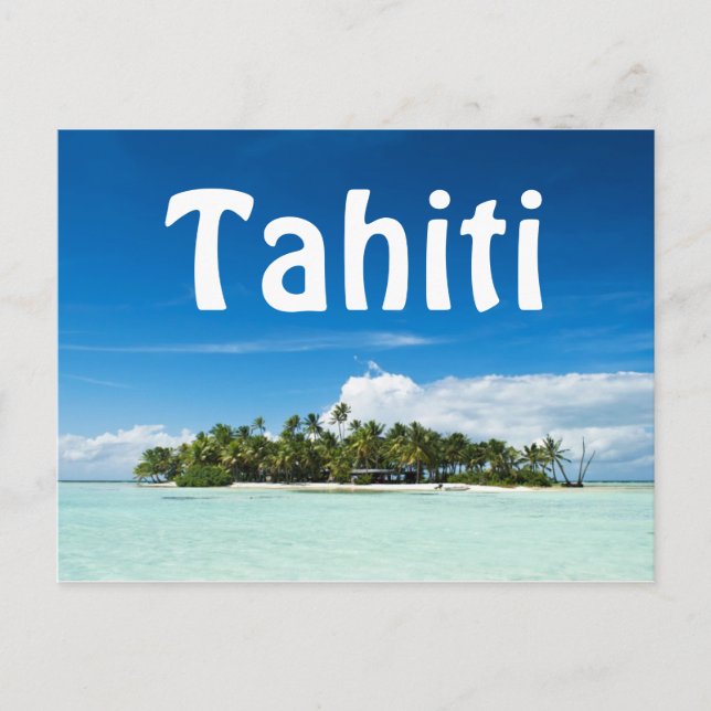 Tahiti-vykort för ötext vykort (Framsida)