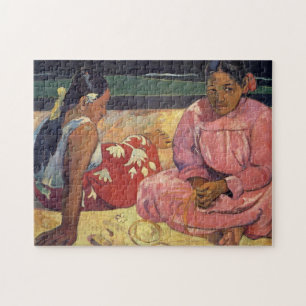 Tahitian kvinnor på stranden - Paul Gauguin Pussel