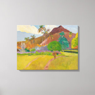 Tahitian Landscape (av Paul Gaugin) Canvastryck