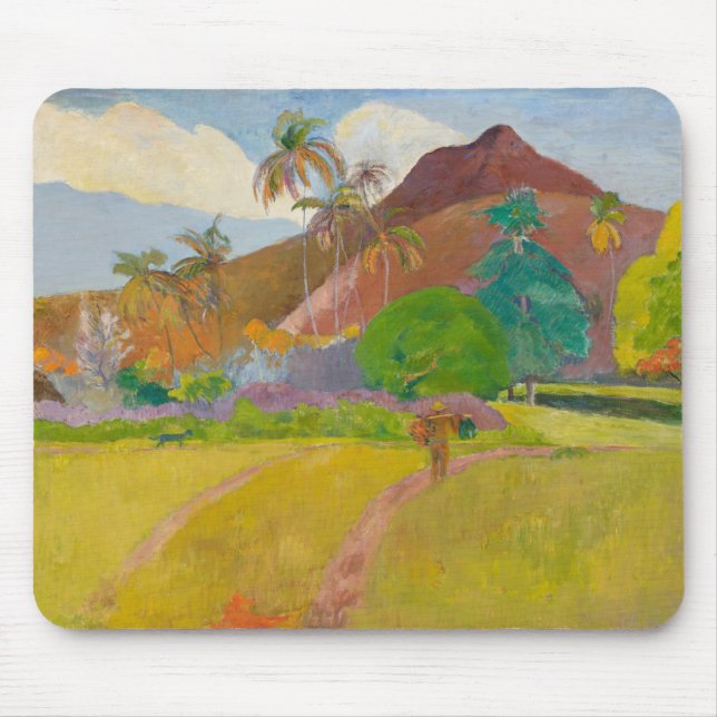 Tahitian Landscape (av Paul Gaugin) Musmatta (Framsidan)