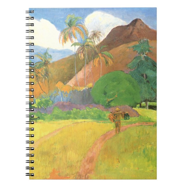Tahitian Landscape, Mountains Tahiti, Paul Gauguin Anteckningsbok (Framsidan)