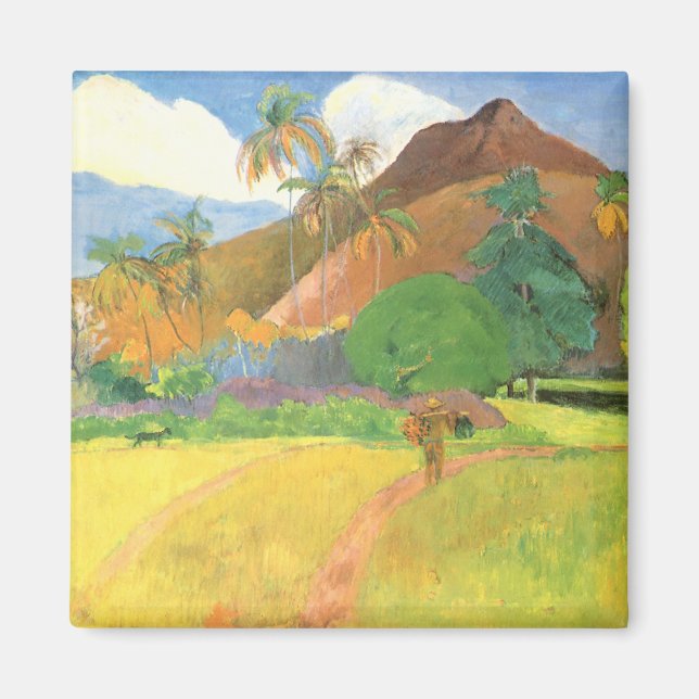 Tahitian Landscape, Mountains Tahiti, Paul Gauguin Magnet (Framsidan)