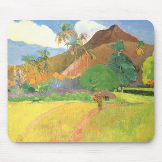 Tahitian Landscape, Mountains Tahiti, Paul Gauguin Musmatta (Framsidan)