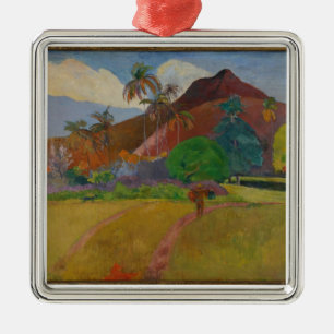 Tahitian landskap, 1891 (olja på kanfas) julgransprydnad metall