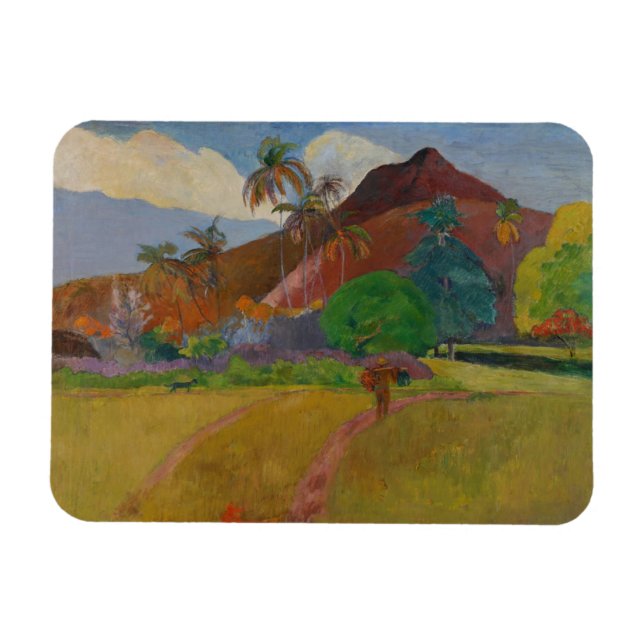 Tahitian Ligcape, 1891 (olja på arbetsyta) Magnet (Horisontell)