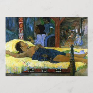 Tahitian Nativitetscen Gauguin färgstark konstkvin Meddelande
