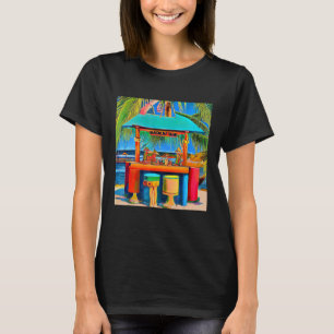 Tahitian Tiki Pub Cute Retro Styled Tropical T Shirt