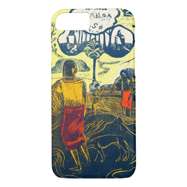 Tahitian Women and Hund, Gauguin Case-Mate iPhone Skal (Baksida)