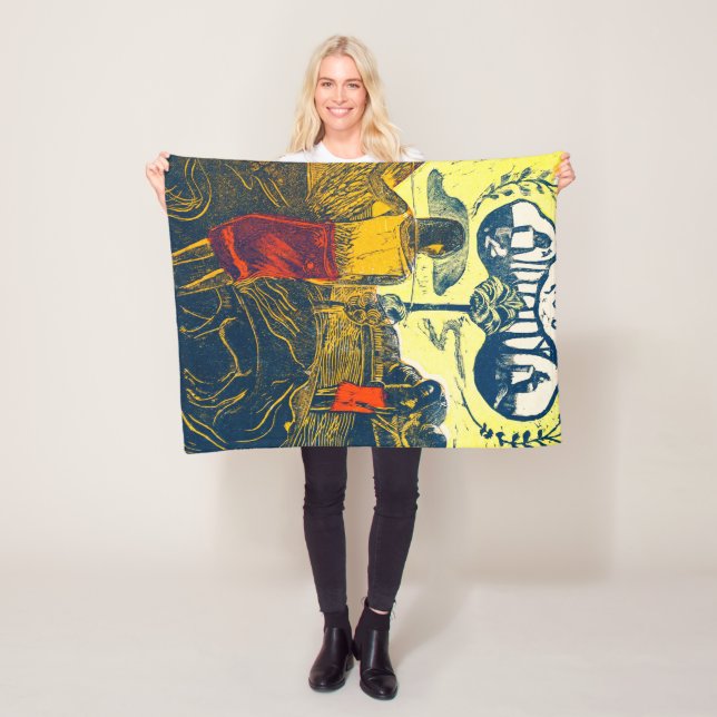 Tahitian Women and Hund, Gauguin Fleecefilt (På plats)