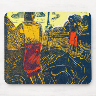 Tahitian Women and Hund, Gauguin Musmatta