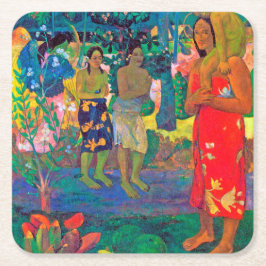 Tahitian Women, Gauguin Underlägg Papper Kvadrat