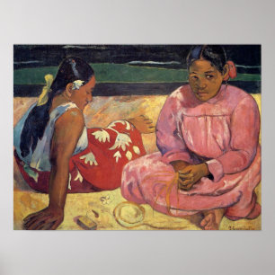 Tahitian Women on Beach - Paul Gauguin Print Poster