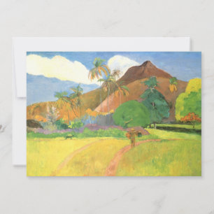 Tahitisk landskap, berg Tahiti, Paul Gauguin
