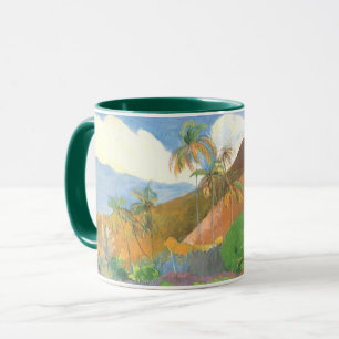 Tahitisk landskap, berg Tahiti, Paul Gauguin Mugg