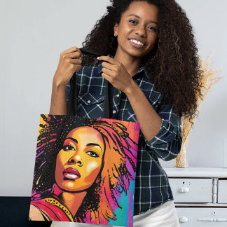Tahlia BeSnyval Black Woman Pop Art Stil Tygkasse