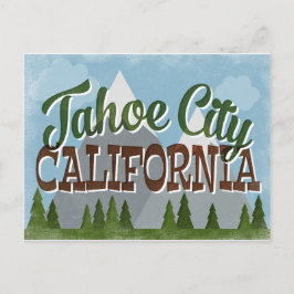 Tahoe City California Roligt Retro Snowy Mountains Vykort