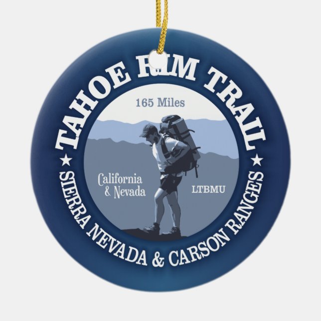 Tahoe Rim Trail Julgransprydnad Keramik (Framsidan)