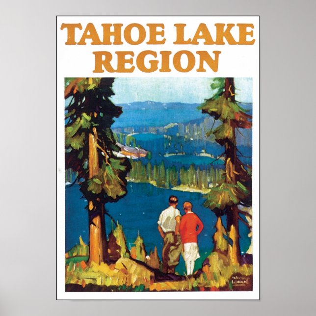 Tahoe Sjö region Travel Poster (Framsidan)