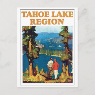 Tahoe Sjö region Travel Poster Vykort