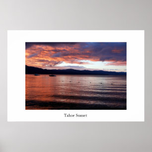 Tahoe solnedgång poster