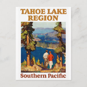Tahoe USA Vintage Researangerad Reserannonsplansch Vykort
