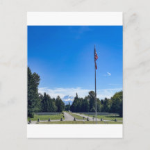 Tahoma National Cemetery Flagga och gravstenar