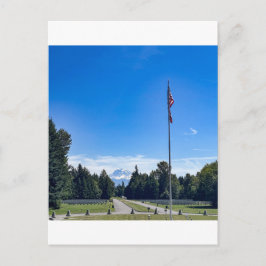 Tahoma National Cemetery Flagga och gravstenar Vykort