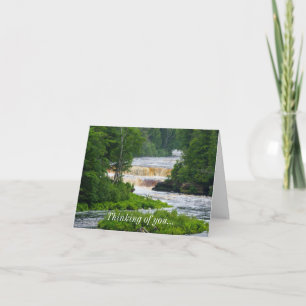 Tahquamenon, det nedre fallet, tänker på ditt kort