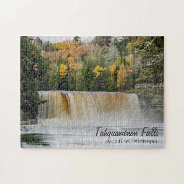Tahquamenon Falls Michigan Waterdown norr Pussel (Horisontell)