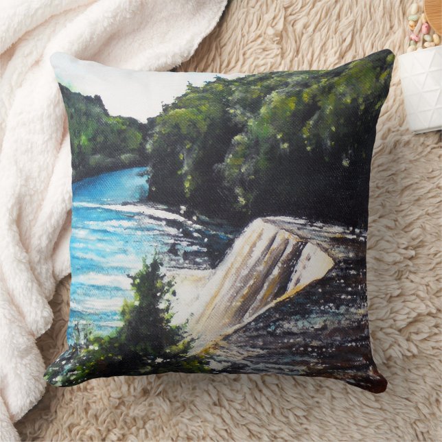 Tahquamenon Falls Painting Kudde (Filt)