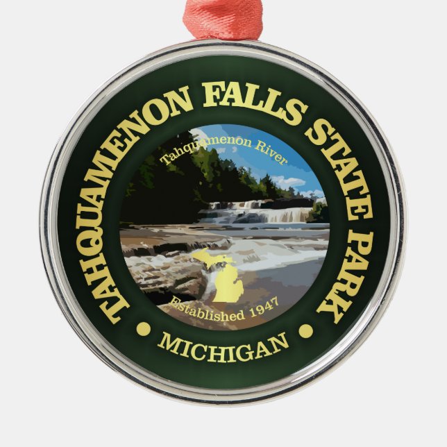 Tahquamenon Falls SP Julgransprydnad Metall (Framsidan)