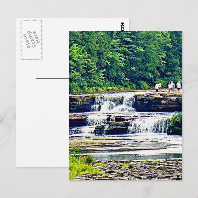 Tahquamenon Falls State Park Nedre forsarna, Michi Vykort (Fram/baksida)