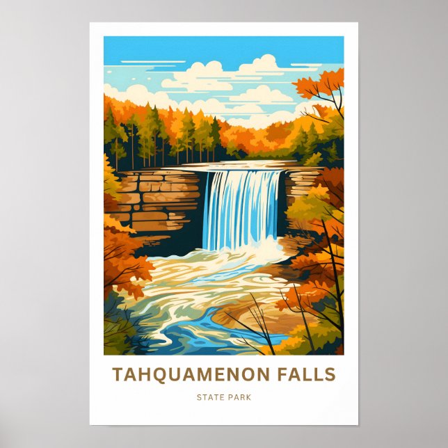 Tahquamenon Falls State Park Travel Skriv ut Poster (Framsidan)