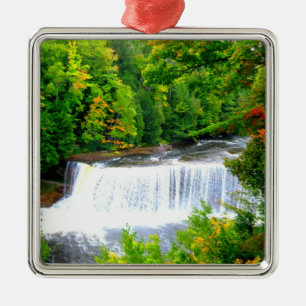 Tahquamenon Falls Upper Peninsula Michigan Julgransprydnad Metall