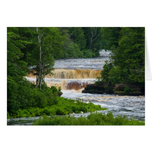Tahquamenon Lower Falls OBS Kort (Framsidan Horizontal)