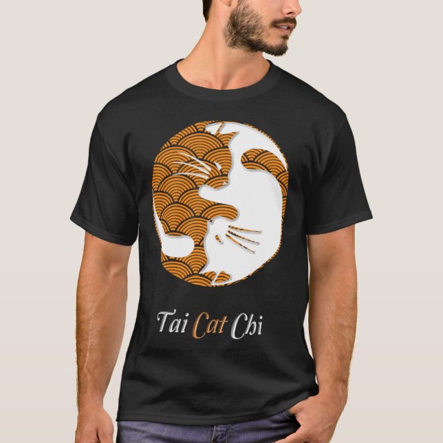 Tai Cat Chi Yin Yang T Shirt (Framsida)