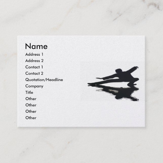 T'ai Chi Chuan Affärskort Visitkort (Framsida)