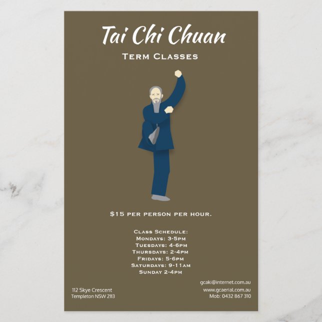 Tai Chi Chuan Flygblad (Framsidan)