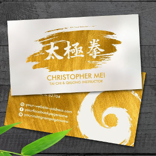 Tai Chi Chuan - gyllene penseldrag Visitkort