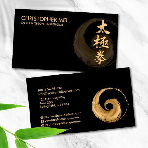 Tai Chi Chuan - gyllene penseldrag Visitkort