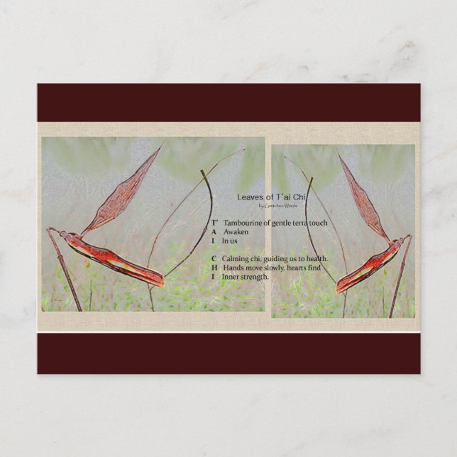 Tai Chi Dikt-vykort Vykort (Framsida)