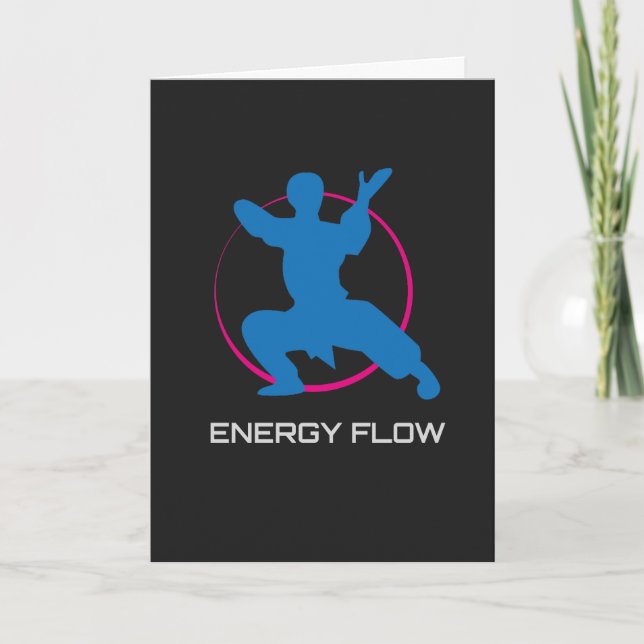 Tai Chi Energy Flow Martial Arts Kort (Framsida)