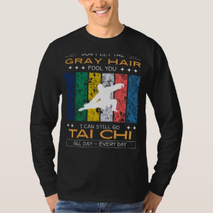 Tai Chi-entusiast T-shirt - Grått hår, Zen-mästarr