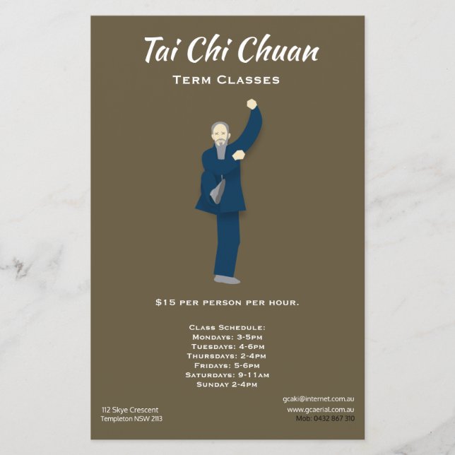 Tai Chi Flygblad (Framsidan)