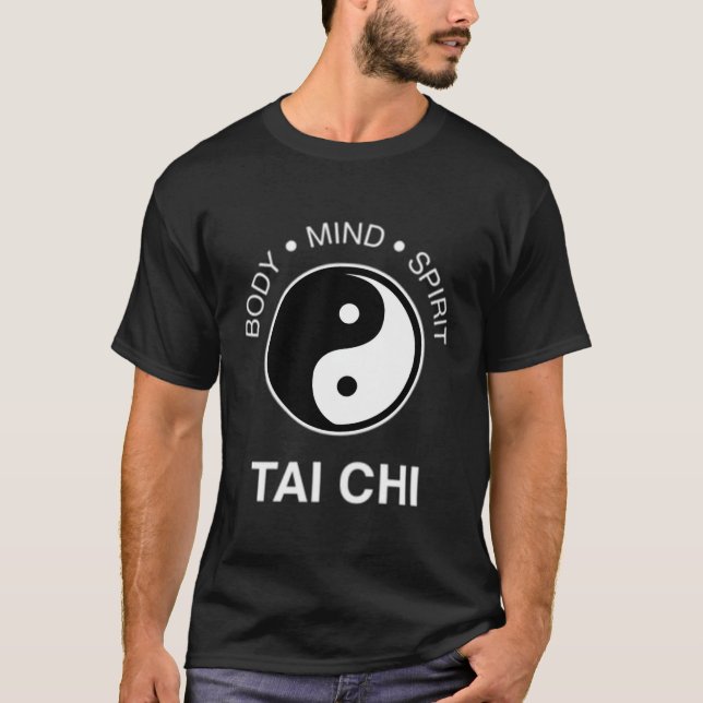 Tai Chi for Mind Body Hälsa Yin Yang T Shirt (Framsida)